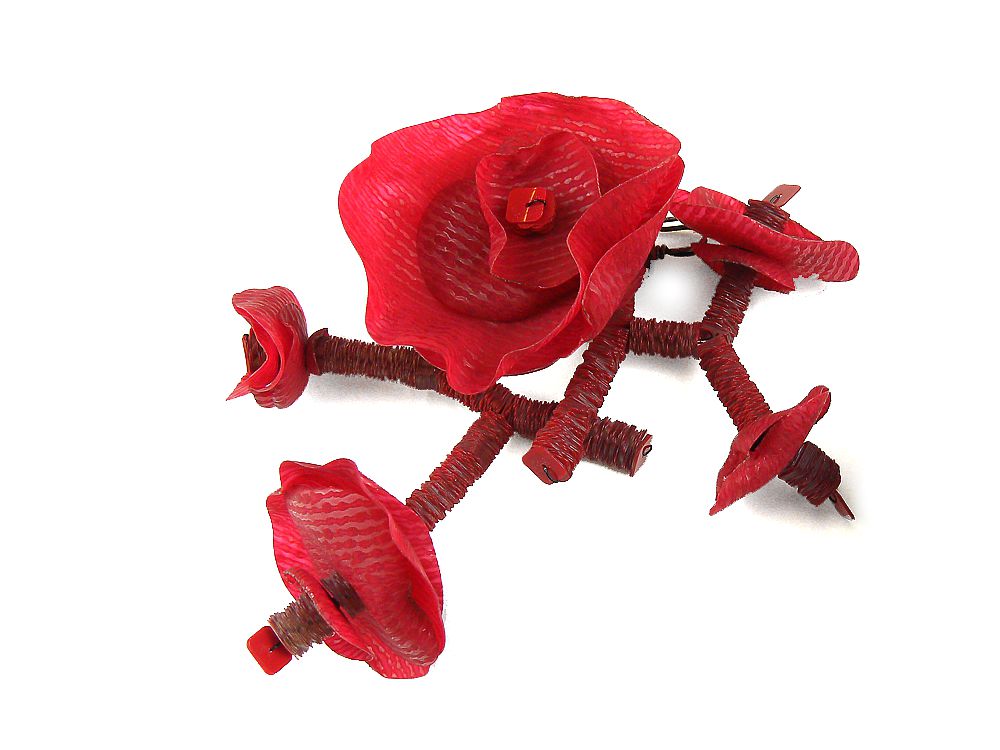 S1A - Spilla infiorescenza - Brooch red inflorescence